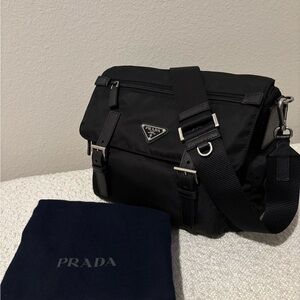 Prada Re Nylon Black Shoulder Bag